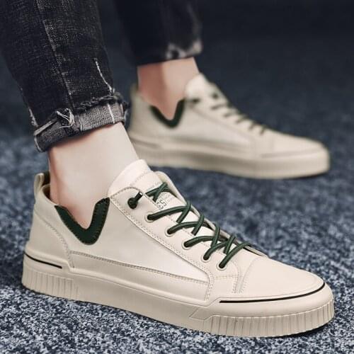 De white mens leather zapatos for breathable shoes board Sneakers quality Breathable athletic comfortable fashion Light hombre