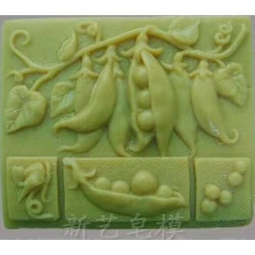 Great-Mold Pea Design Soap Mold Food Grade Silicone Mold For Soap Making