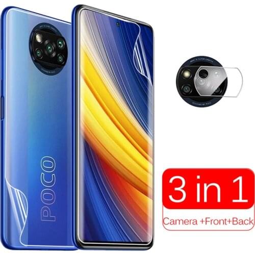 Camera Back Front Hydrogel Soft Film For Xiaomi Poco X3 Pro Pocox3 Pocophone X3Pro X 3 NFC Protective Screen Protector Not Glass