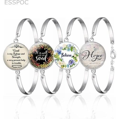 Christian Bible Scripture Bracelet Fashion Woman Bracelet Jewelry Church Souvenir Gifts for Christians Exquisite Accessories