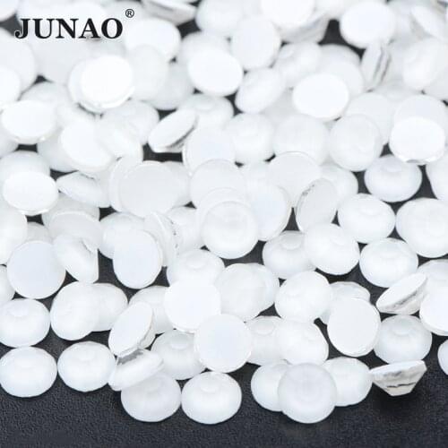 JUNAO SS6 SS8 SS10 SS12 SS16 SS20 Neon White Glass Rhinestone Flatback Crystal Strass Nail Art Stones