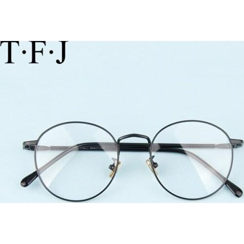 Korea Prescription Eyeglass Frames Round Computer Glasses Clear Women Men Eyewear Frames Male For Computer Transparent Glasses