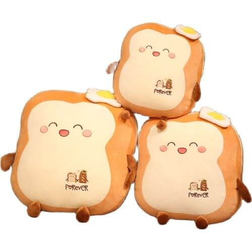 Soft Bread Toast Plush Pillow Cartoon Simulation Food Plush Cushion Soft Sleeping Nap Pillow Plush Toys Funny Birthday Gifts