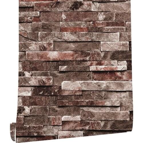 Wall Sticker Brick Pattern Wallpaper Home Decor Removable Vinyl PVC Brick Stone Self Adhesive Wallpaper for Living Room Bedroom