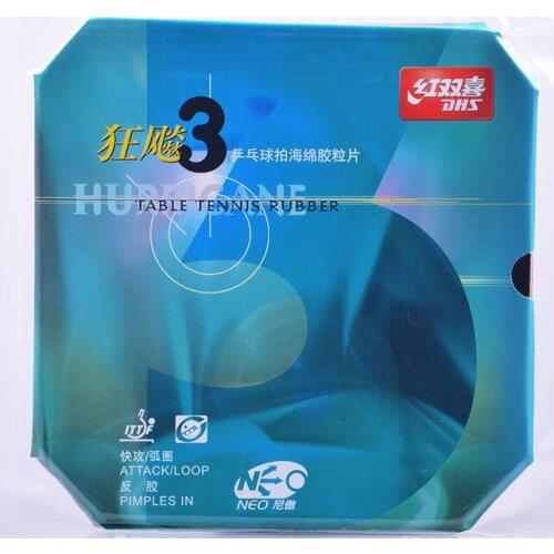Original DHS Hurricane 3 NEO Tacky-Speed Table Tennis Rubber/ Ping Pong Rubber Send Protectiong Film Free Shipping