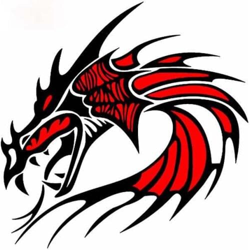Personality Cartoon Dragon Motorcycle Car Stickers Personality Graphics Bumper Rear Windshield Decal Apply To Car Window