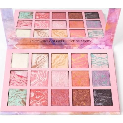 15 Colors Streaky PorK Naked Eye Shadow Pallete Matte Makeup Ins Marble EyeShadow Pallete Waterproof Earth Color Eye Shadow