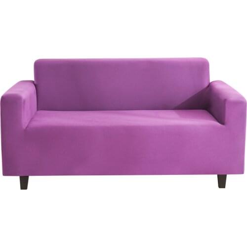 Solid Color Sofa Cover Stretch All Wrapped Sofa Cover Loveseat Couch Cover Wine Red Purple Green Navy Blue Pink Sofa Cover
