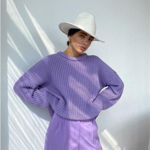 Womens Thicken Green Pullovers Sweater Autumn Winter Oversized Casual Loose Sweaters Female Solid Knitted Tops