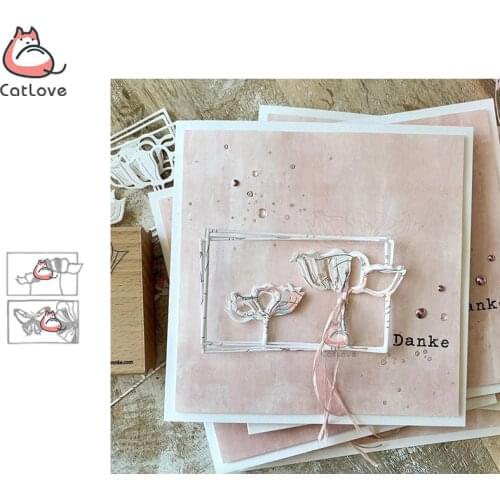 Paradise Flower Butterfly Frame Metal Cutting Dies Scrapbooking Stencil Die Cuts Card Making Craft Embossing New Dies For 2020