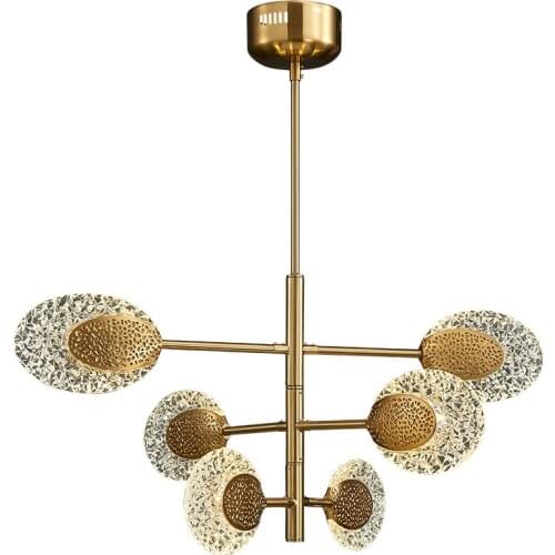 Nordic Post-modern Light Luxury Personality Glass art Duplex Building Villa Dining Room Living Room Decorative Chandelier