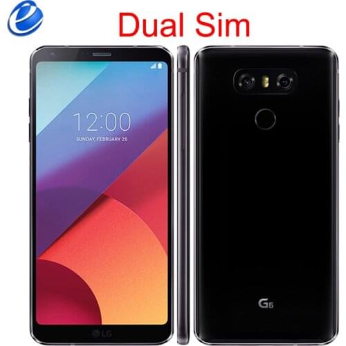 Original unlocked LG G6 Dual Sim H870DS 64GB/128GB ROM H873 Android Cellphone 4G LTE 5.7" 13.0MP Fingerprint mobile smartphone