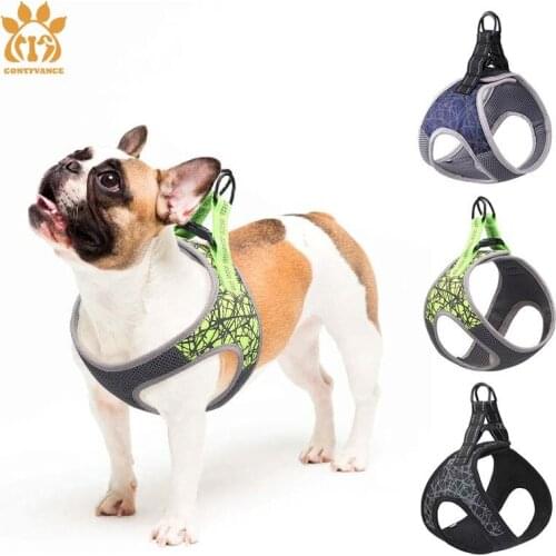 Dog Harness No Pull Reflective Adjustable Nylon Harnesses Leash for Pet Dog Harness Vest Pet Supplies Durable Nylon Material