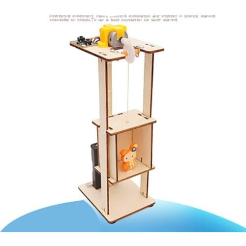 Elevator lift technology small production DIY small invention childrens educational science teaching toy laboratory equipment