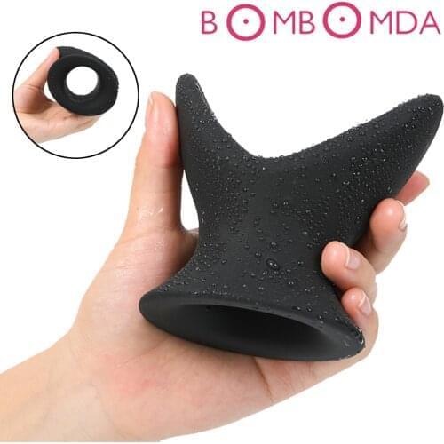 V Shape Adult Dildo Silicone Hollow Anal Expanding Dilator Stimulator Men Anus Speculum Men And Women Out Strap On For CP New