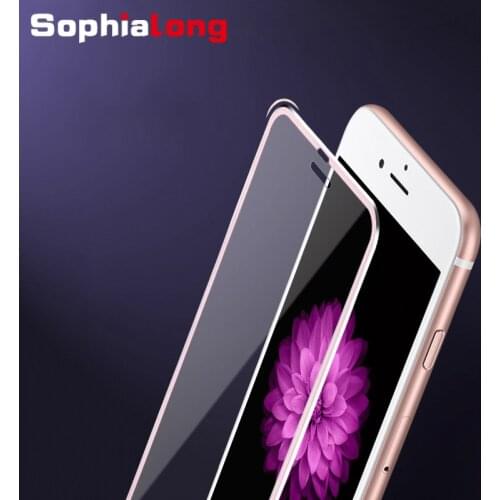 For iPhone 6 6S Screen Protector for Apple iPhone 6 S Plus Tempered Glass Full Coverage Screen Film Rose Gold Silver Glass Cover
