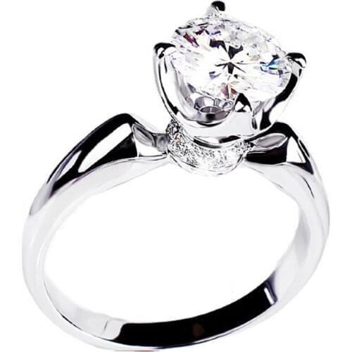 Dazzling Unique Diamond S925 Sterling Silver Womens Rings Engagement Luxury Exquisite Gift Wedding Original Design Fine Jewelry