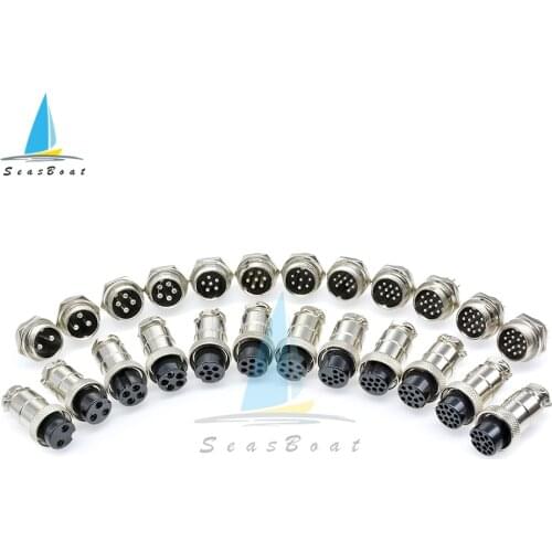 1set GX20 2/3/4/5/6/7/8/9/10/12 Pin Male + Female 20mm L94-100Y Circular Wire Panel Aviation Connector Socket Plug with Cap Lid