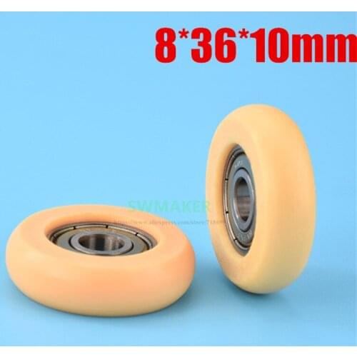 1pcs 8*36*10mm M6*36*10mm M8 608ZZ plastic bearing pulley, nylon PA66 polyformaldehyde POM, drawer / track guide wheel roller