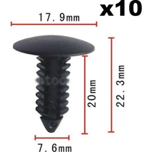10pcs Nylon Fastener Rivet Retainer Clip For Ford Chrysler For FORGM 1595864 , 6030441 , 388577S, W705589-S300