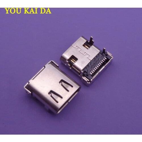 10Pcs High Speed USB 3.1 Type C Female 24Pin 4Legs PCB Mount Solder Socket Connector