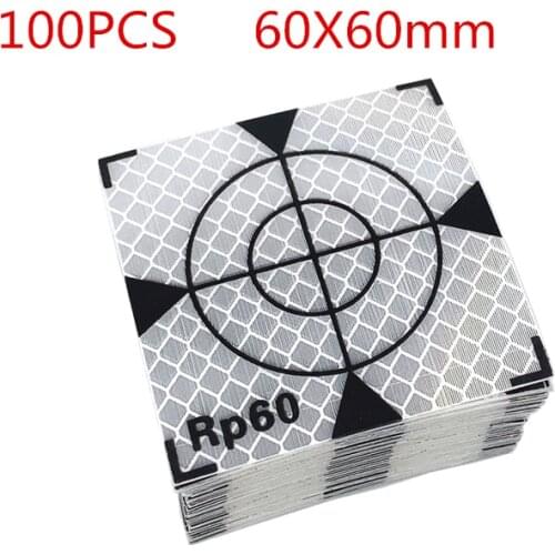 100pcs high quality band new Triangle Reflector Sheet Reflective tape target For total station 30 40 50 60 mm sheet