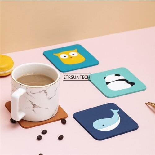 200pcs Silicone Dining Table Placemat Mat Cup Bar Mug Animal Table Cup Pad Kitchen Decoration Tool