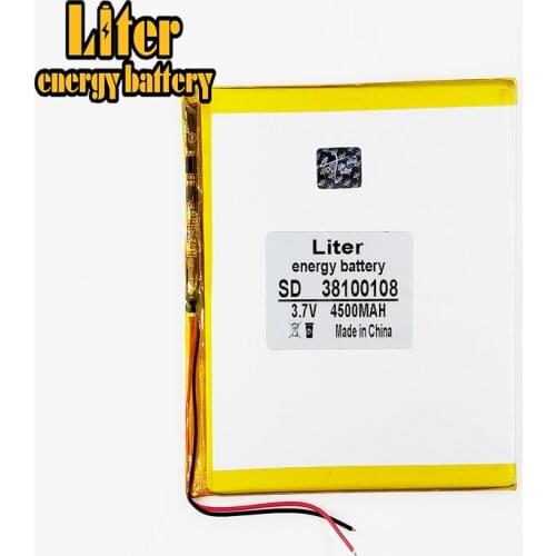 3.7V lithium polymer battery 38100108 4500MAH mobile power DIY tablet computer