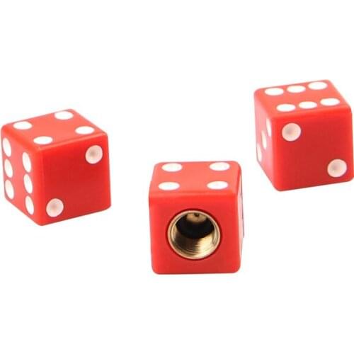 4PCS Plastic Bicycle Dice Tire Valve Caps Mountain Bike Tyre Air Valve Stem Dust Caps Car ATV Wheel Rims Bicycle Accessories