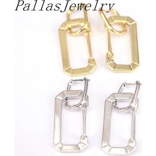 5pair New Arrived Gold /Silver Color Geometric Dangle Metal Hoop Earrings