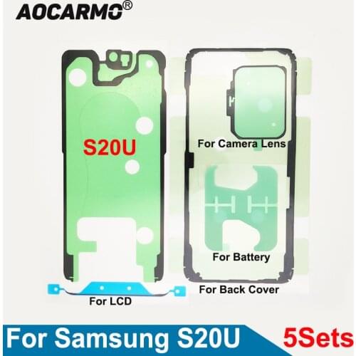 5Pcs/Lot For Samsung Galaxy S20 Ultra LCD Screen Tape Back Battery Sticker Cover Frame Camera Lens Waterproof Adhesive Glue