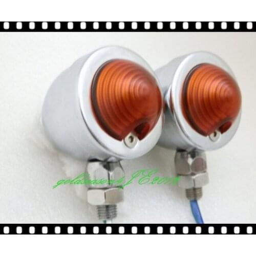 Aftermarket Chrome/Red TURN SIGNAL Bullet LIGHT fitting for Yamaha V Star VStar XVS XV 650 1100 1300