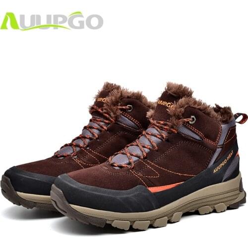 Auupgo Original New Arrival Winter Pro-Mountain Outdoor Hiking Shoes High Top Walking Warm Training Trekking Casual Footwear