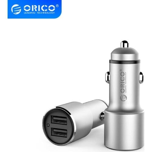 ORICO 5V 12W Mini Dual USB Car Charger Fast Charging for iPhone Huawei Xiaomi Power Socket Adapter Cigarette Lighter Car-Charger