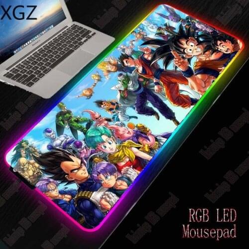 RGB for Anime anime Z Gaming LED RGB Large Gamer Mousepad USB Lighting Backlit Rainbow Computer Mat Keyboard Desk Pad Xxl