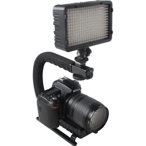 C Shape flash Bracket holder Video Handle Handheld Stabilizer Grip for DSLR SLR Camera Phone Gopro AEE Mini DV Camcorder