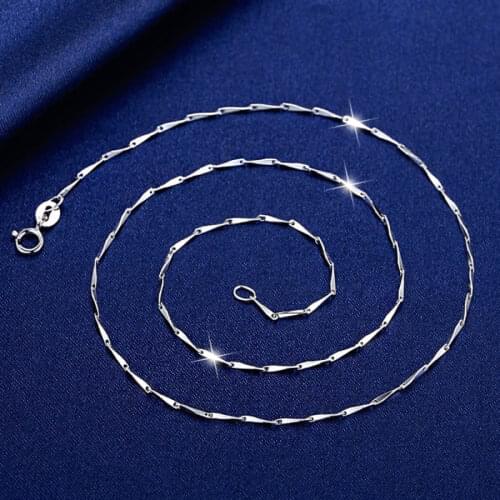 Wholesale 100% Authentic 925 Sterling Silver Chain Necklaces & Pendants For Women Men CZ Elegant Jewelry Gift