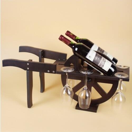 D European creative Home Furnishing wine rack living room TV cabinet wood wine rack decor decoration wedding gift