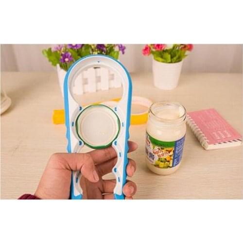 Delidge 4 in 1 Pratical Gourd Shaped Can Opener Durable Plastic Can Lid Screw Opener For Pop Beer Bottle Jar Opener
