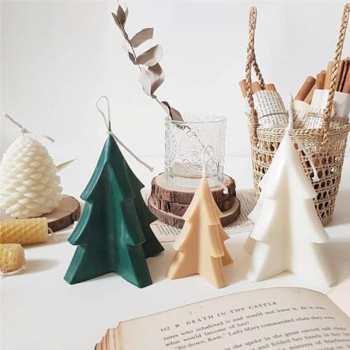 DIY 3D Christmas Tree Plastic Acrylic Candle Making Mold Handmake Scented Candle Mould Candle Making Supplies