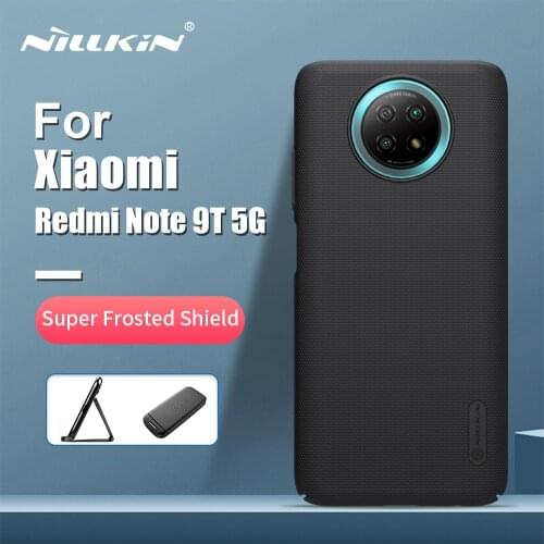 For Xiaomi Redmi Note 9T 5G case 6.53'' NILLKIN Frosted PC Matte hard back cover Gift Holder for Redmi Note 9T Global