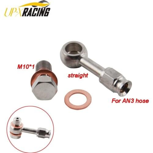 Car motorcycle Motor Bike hydraulic PTFE brake hose stainless steel swivel banjo fitting turbo oil line Fitting AN3 hose