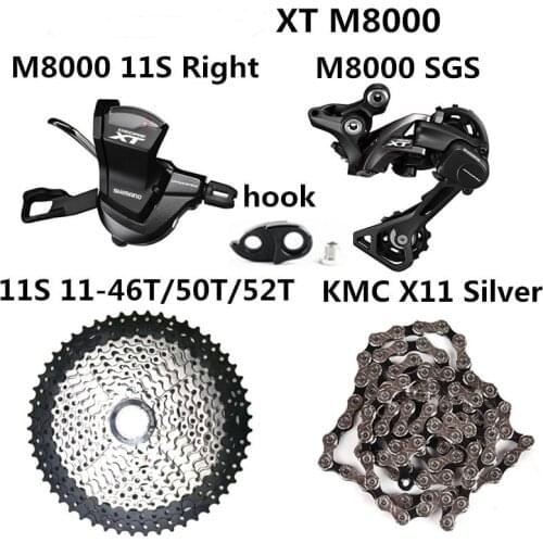 SHIMAN0 XT SL-M8000 mountain bike 11speed RD-M8000 lock after the SUNSHINE 11 speed flywheel KMC X11 speed chain shift kit
