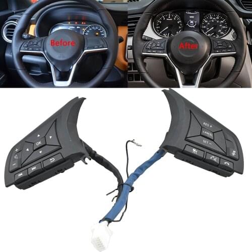 Car -styling buttons For Nissan Kicks X-TRAIL March Rogue Qashqai Serena 2017-2019 Multi-function Car steering wheel control