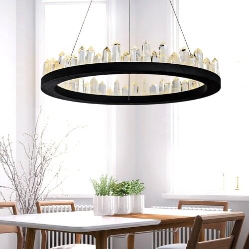 LED Nordic Iron Crystal Ring Designer LED Light.Pendant Lights.Pendant Lamp.Pendant light For Dinning Room Foyer