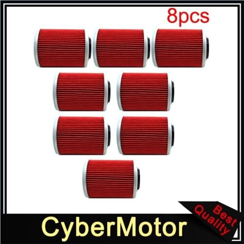 8x Oil Filter For CAN-AM RENEGADE 850 1000 COMMANDER MAX 800R MAVERICK 1000R