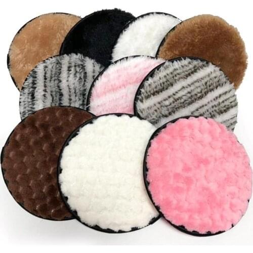 Reusable Cotton Puff Microfiber Soft Material Make Up Round Cloth Pads Remover Towel Face Cleansing Makeup Remover Puff
