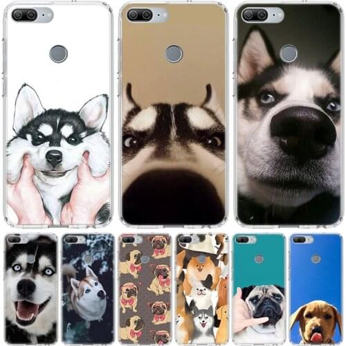 Cute dog Wacky Husky Phone Case for Huawei Honor 10 9 20 7A 7X 8A 8S 8X 9X Lite Pro Y5 Y6 Y7 Y9S 2019 10i 20i Coque Cover