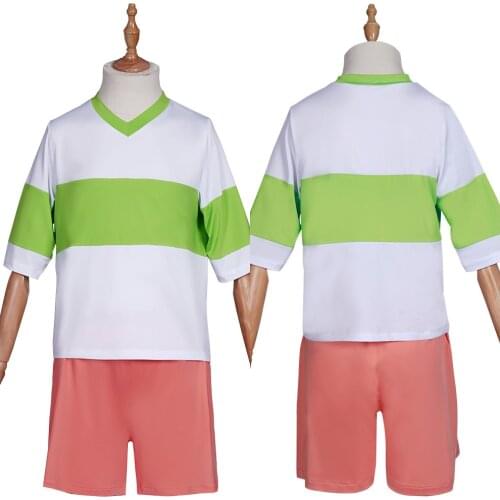 Spirited Away Ogino Chihiro Cosplay Costume T-shirt Shorts Outfits Halloween Carnival Suit