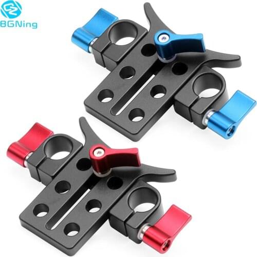 Aluminum Alloy 15MM Telephoto Lens Support Bracket Camera Stand Holder Adapter Extention Tube Clip SLR DSLR Rig Rod Clmap System